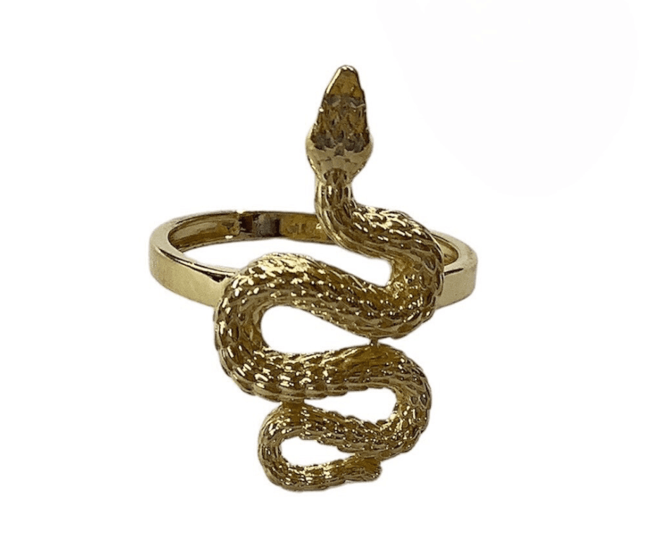 LL503 Ring K18 2.90g Snake Sz# 11.5