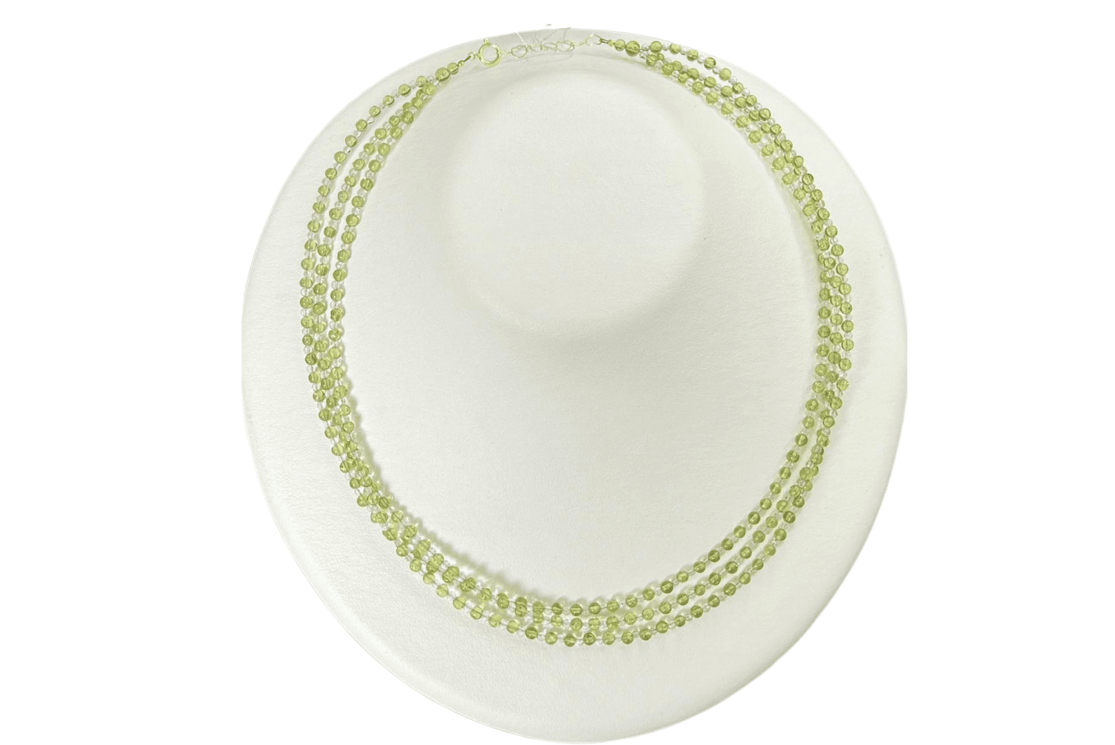 NLWTP Necklace K18 White Topaz Peridot 3 Layers 43-45cm