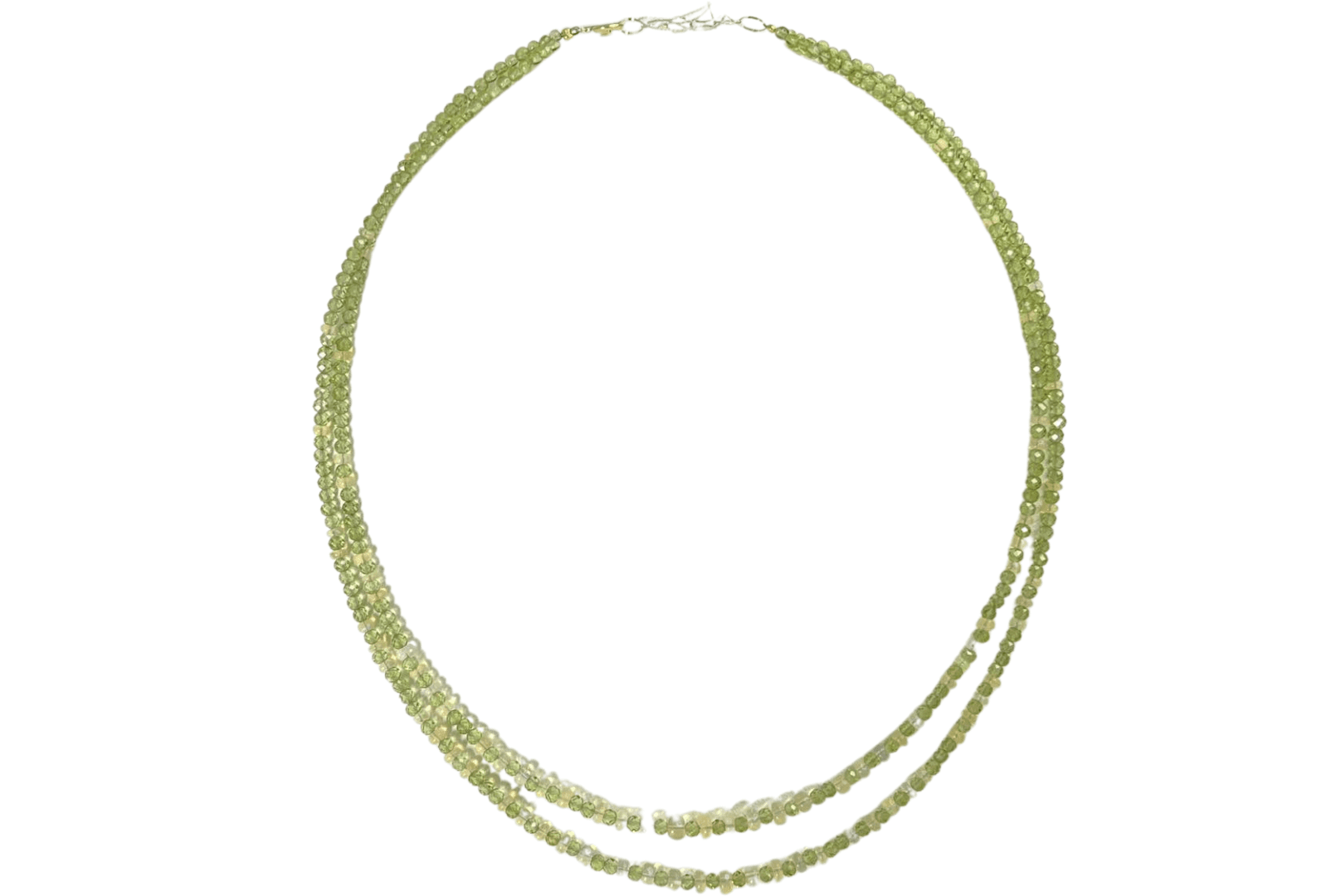 NLPO Necklace K18 Peridot Opal 2 Layers 40-42cm