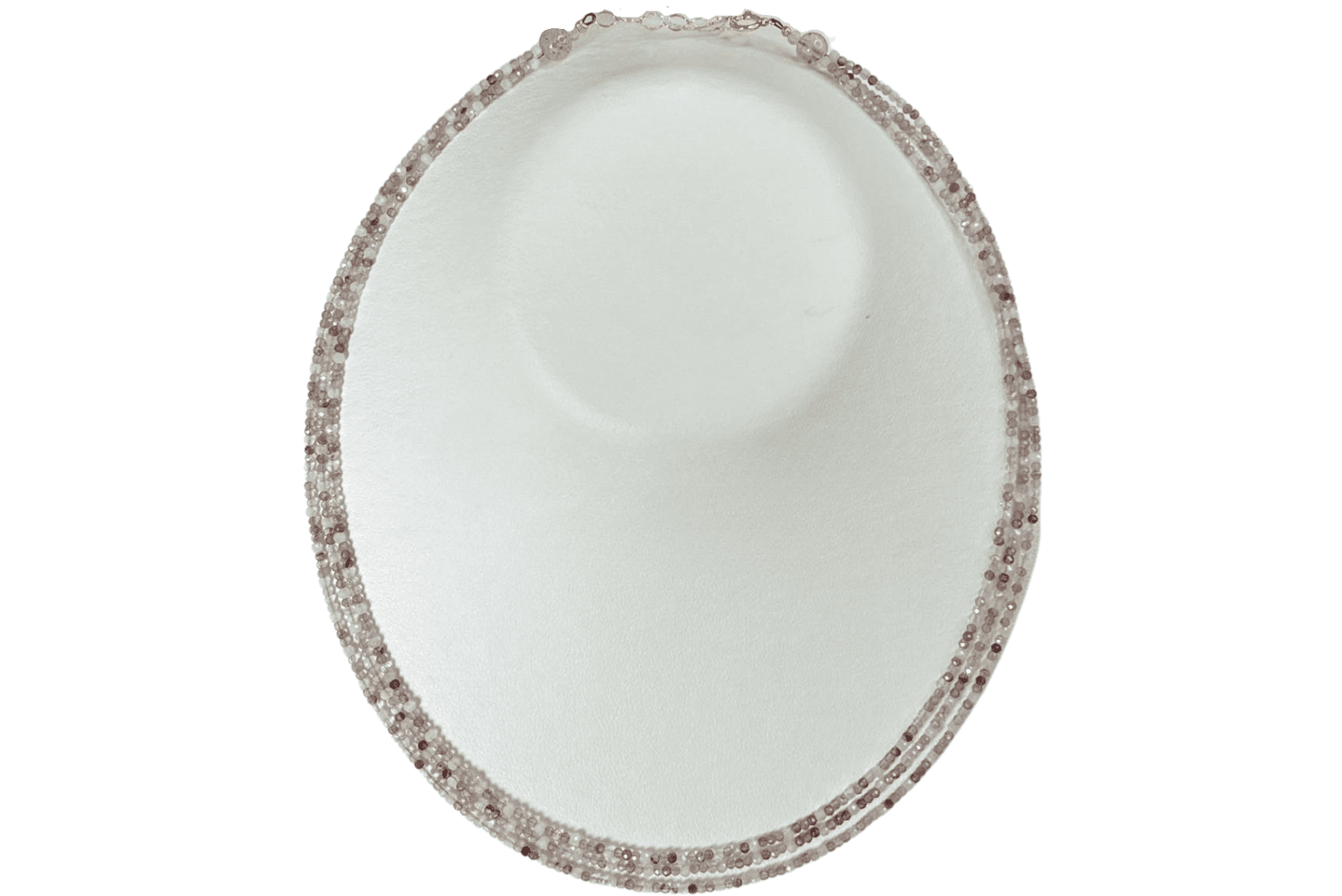 NLSQM Necklace K18 Strawberry Quartz Moonstone 3 Layers 42-44cm