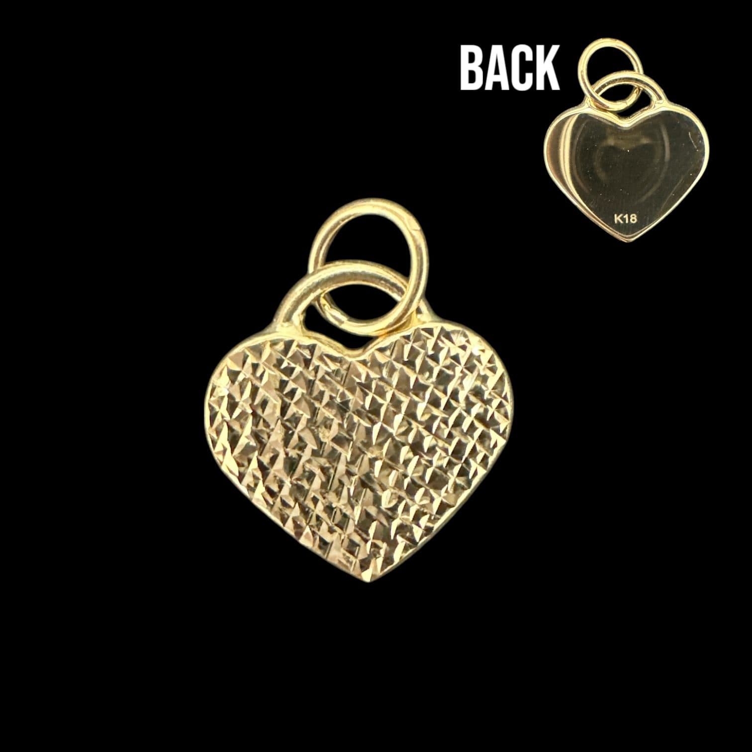 AL123 Pendant K18 0.98g Heart shaped 15.0mm
