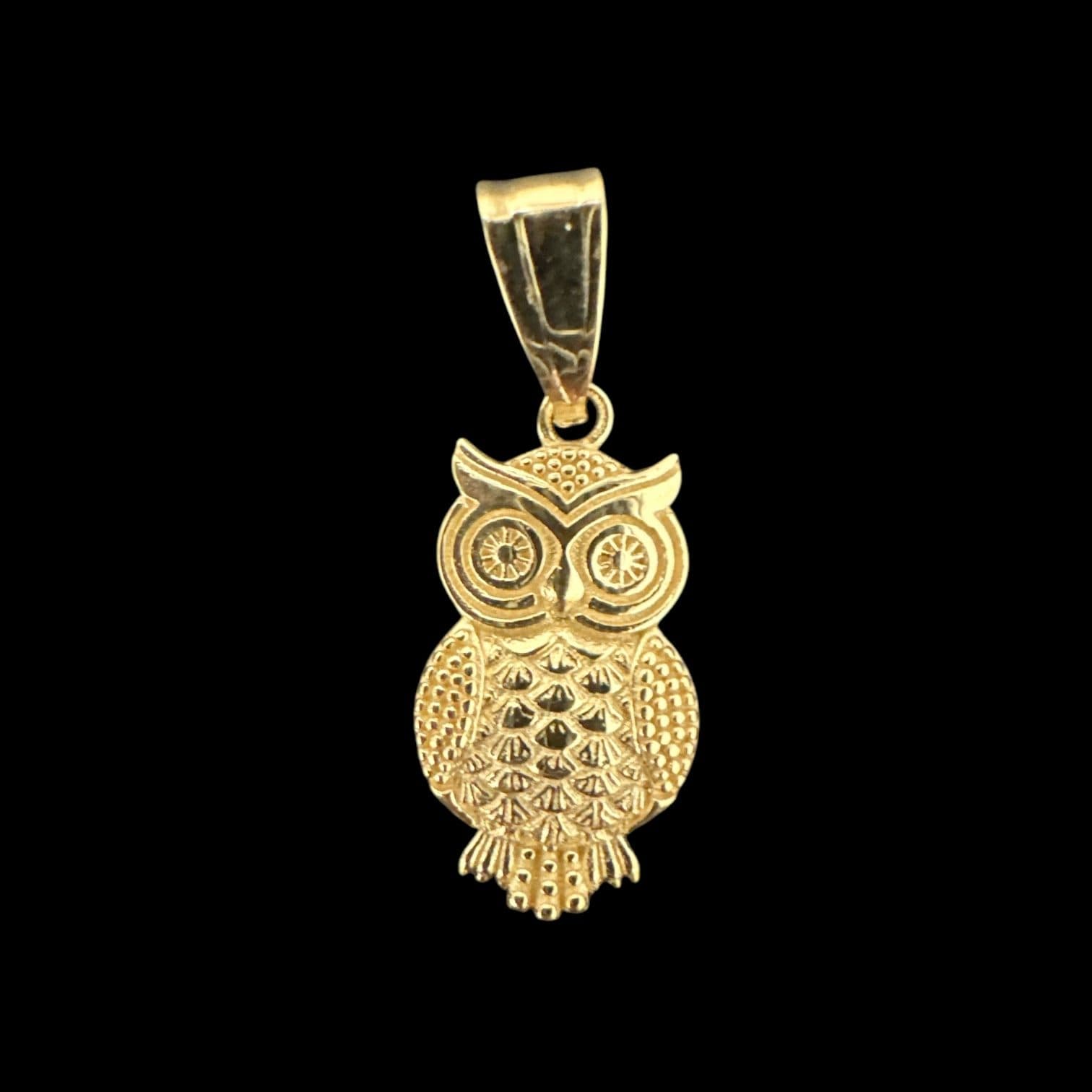 AL423 Pendant K18 1.28g Owl Motif Top