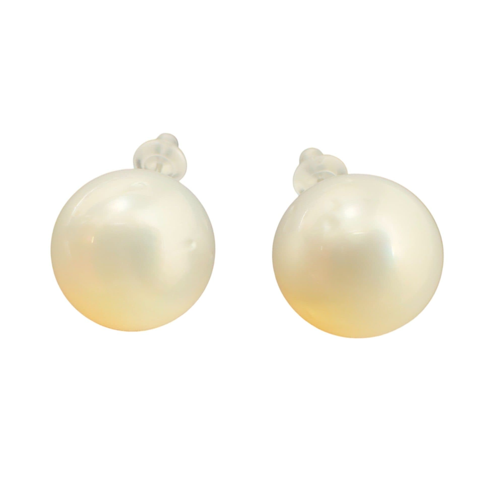 EWS12 Earrings PT900 Natural White South Sea Pearl 12.0mm