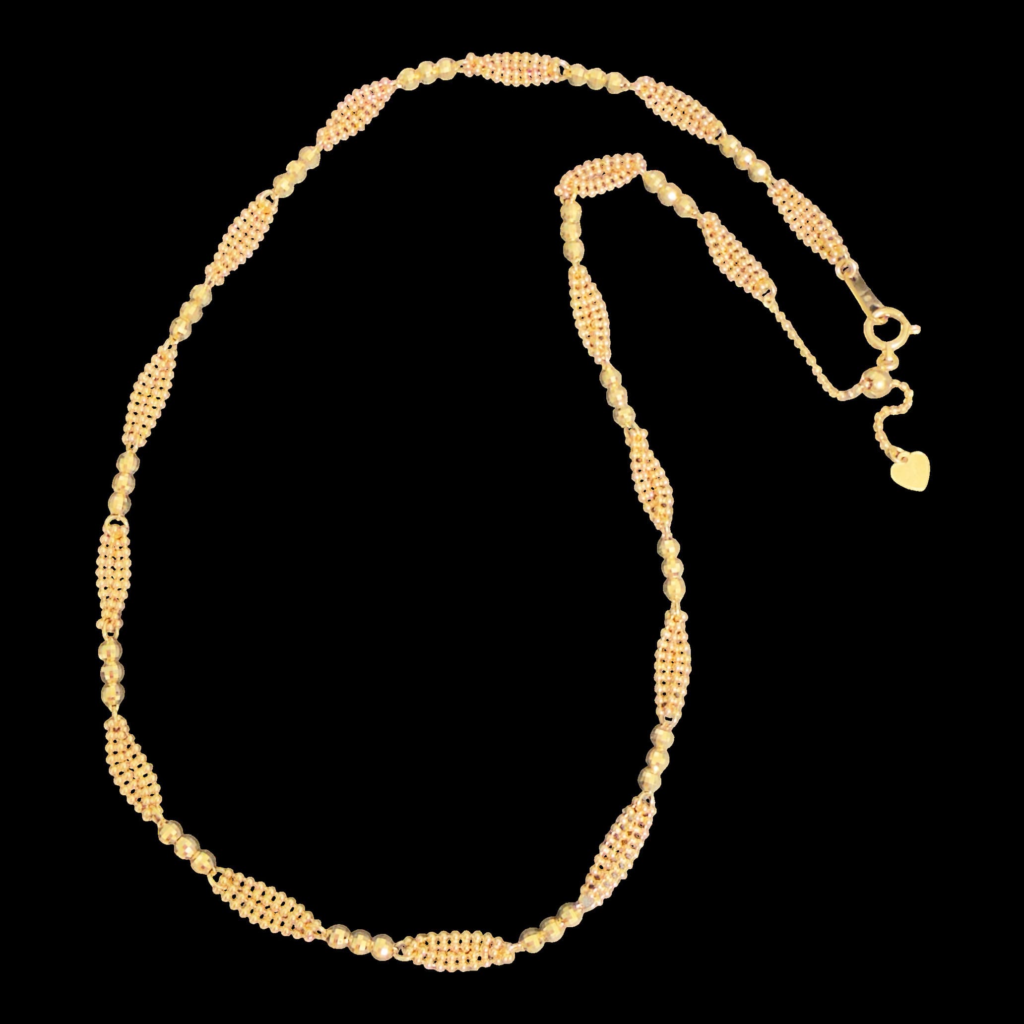 N9545 Necklace K18 9.45g Ball Chain Mirror Ball 45cm Adjustable