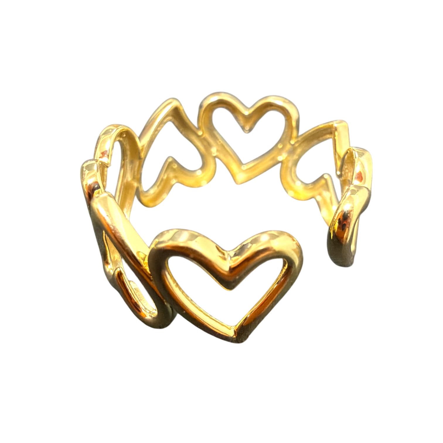 R1322 Ring K18 2.20g Heart Links Disconnected Sz# 13