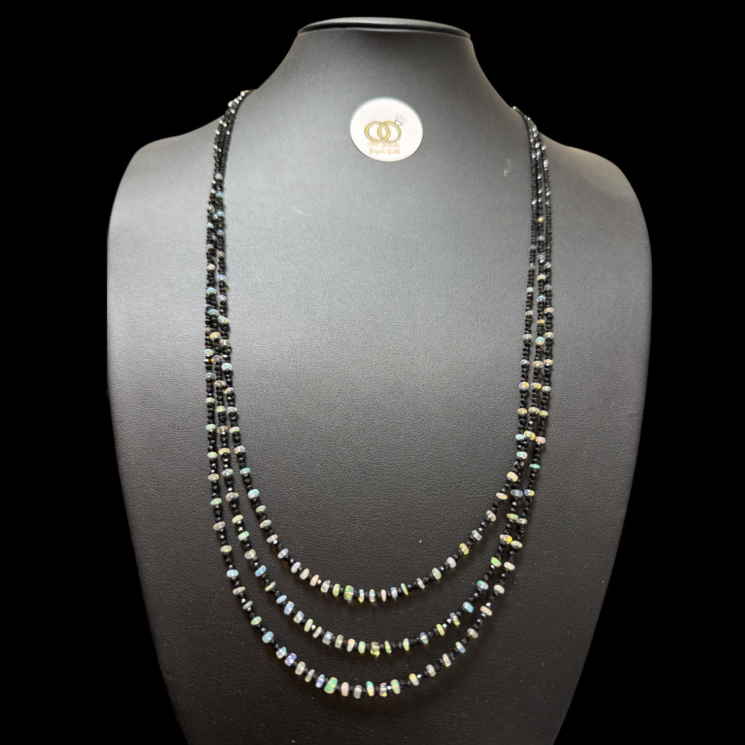 N3L70 Necklace SV925 Spinel Opal 70cm 3 Layers