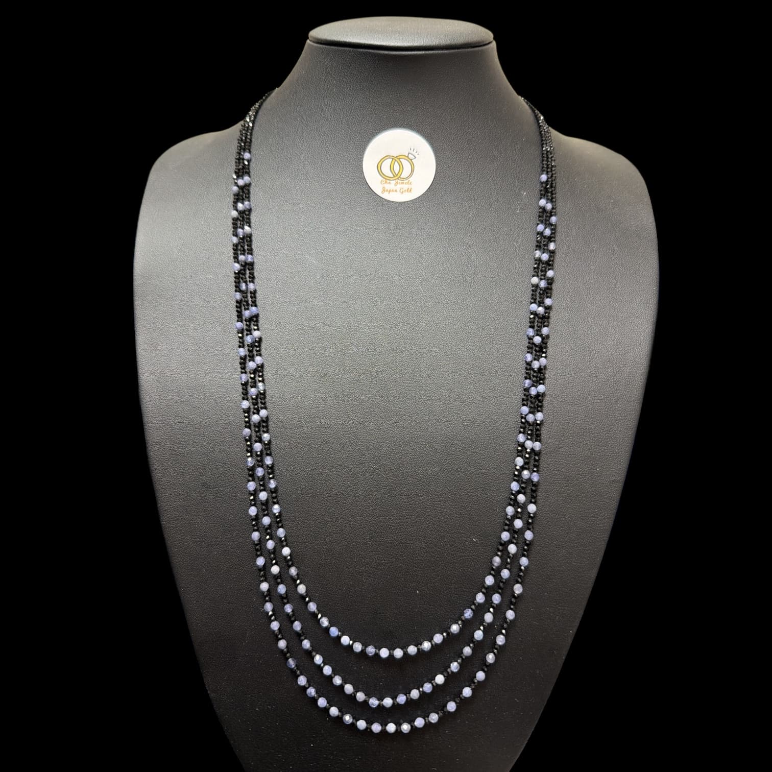 N70T3 Necklace SV925 Spinel Tanzanite 70cm 3 Layers