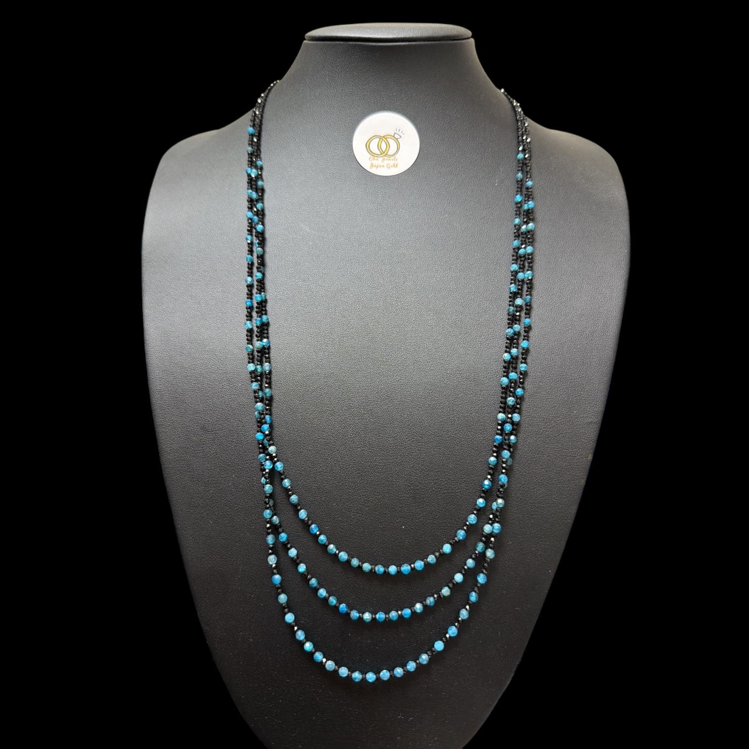 N70AP3 Necklace SV925 Spinel Apatite 70cm 3 Layers