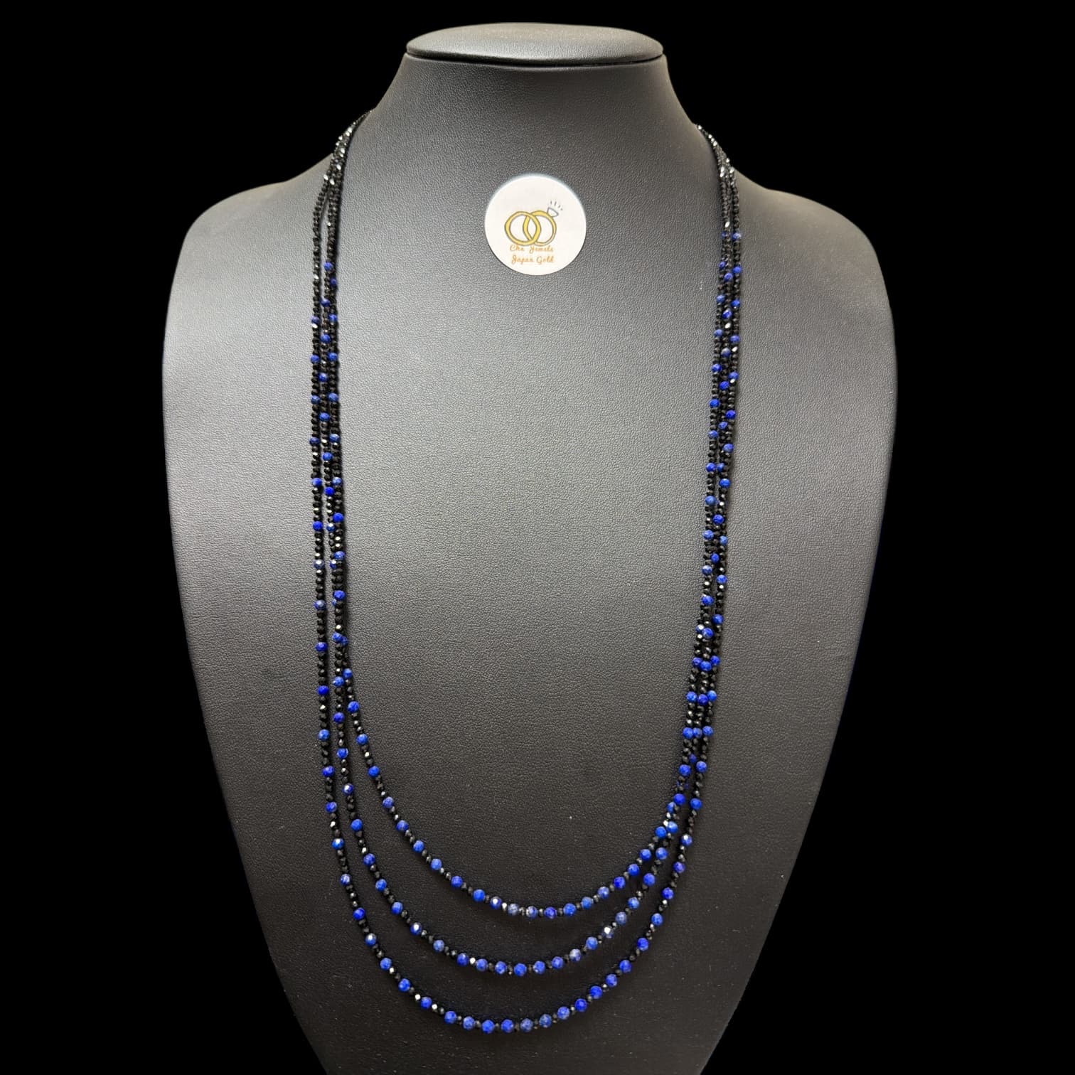 N70LL3 Necklace SV925 Spinel Lapiz Lazuli 70cm 3 Layers