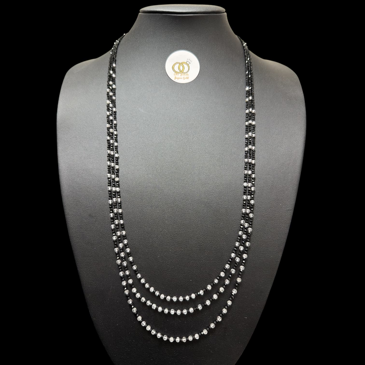 N70TP3 Necklace SV925 Spinel Topaz 70cm 3 Layers