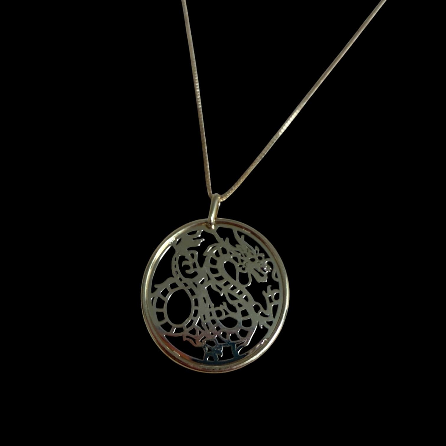 ND45S Necklace K18 2.10g Dragon Top Venetian Chain 45cm Adjustable