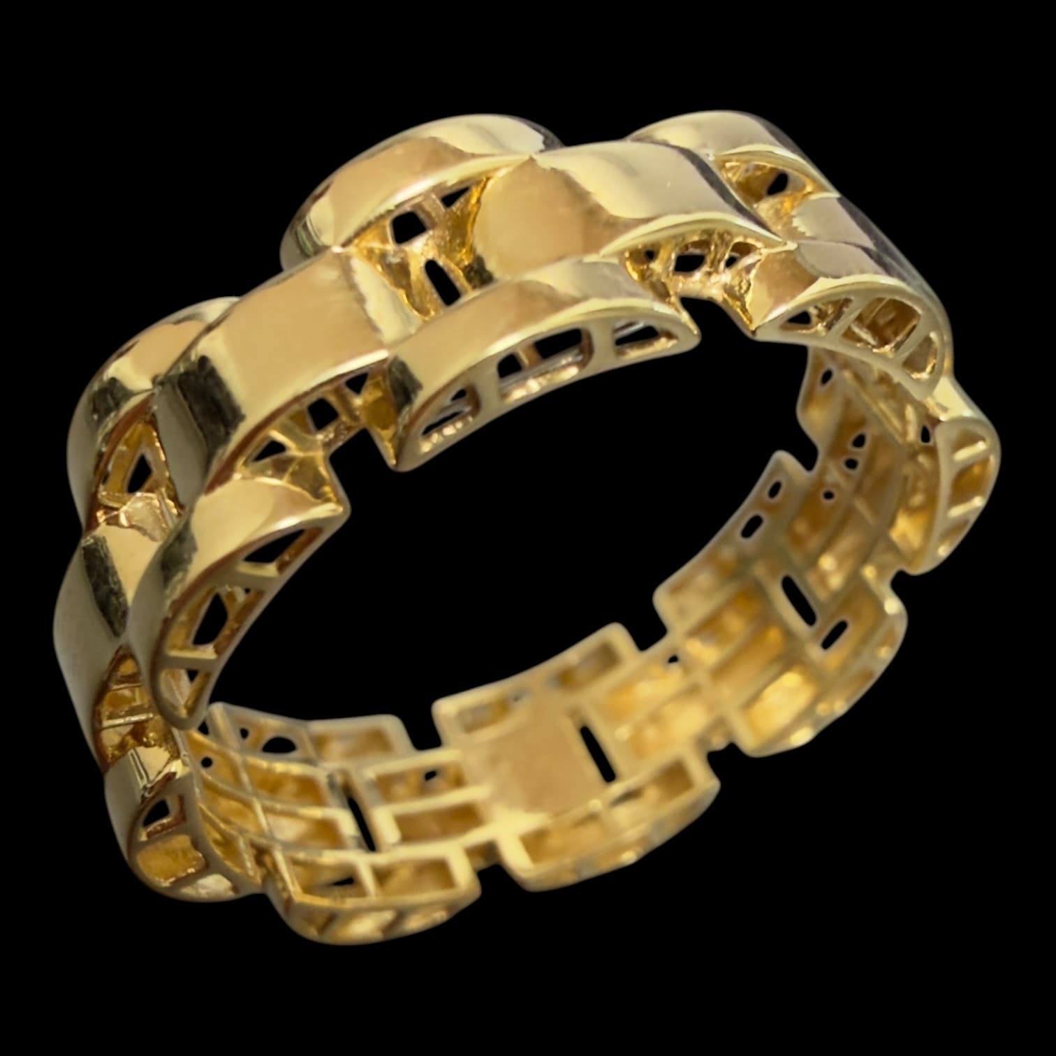 R4SY8 Ring K18 3.34g Rolex Hard Tpe Sz# 16