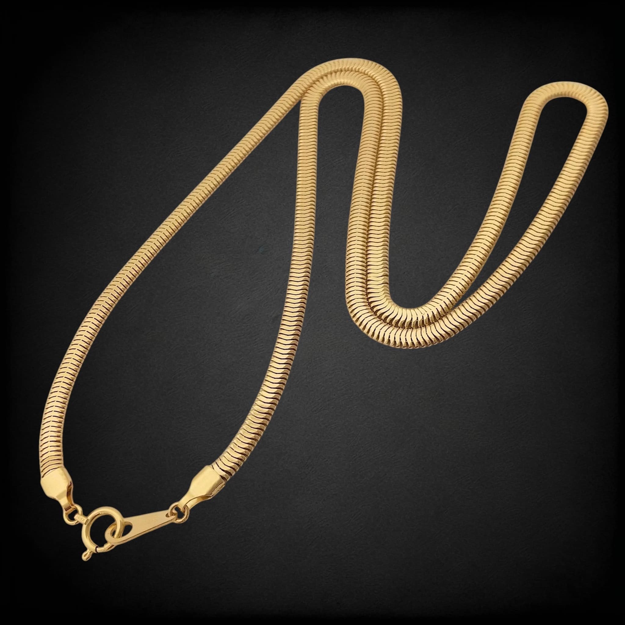 N8550 Necklace K18 11.95g Oval Snake Chain 50cm